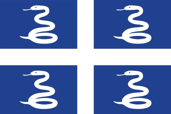 マルティニークの旗 公式の色と割合 ベクターイラスト — ストックベクタ