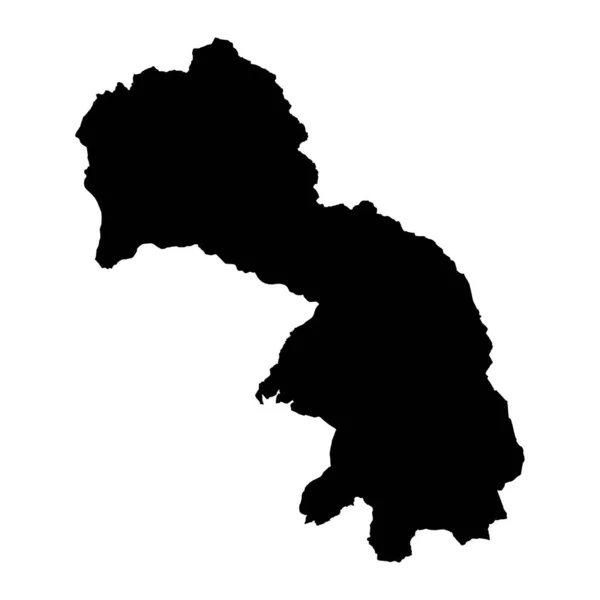 Mapa Hrabství Kukes Správní Celky Albánie Vektorová Ilustrace — Stockový vektor