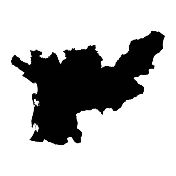 Lezhe Ilçe Haritası Arnavutluk Idari Bölümleri Vektör Illüstrasyonu — Stok Vektör