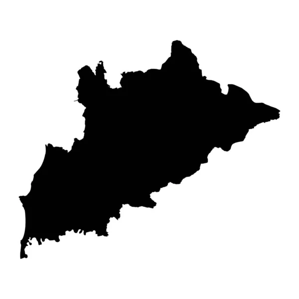 ティラナ郡地図 アルバニアの行政区画 ベクターイラスト — ストックベクタ