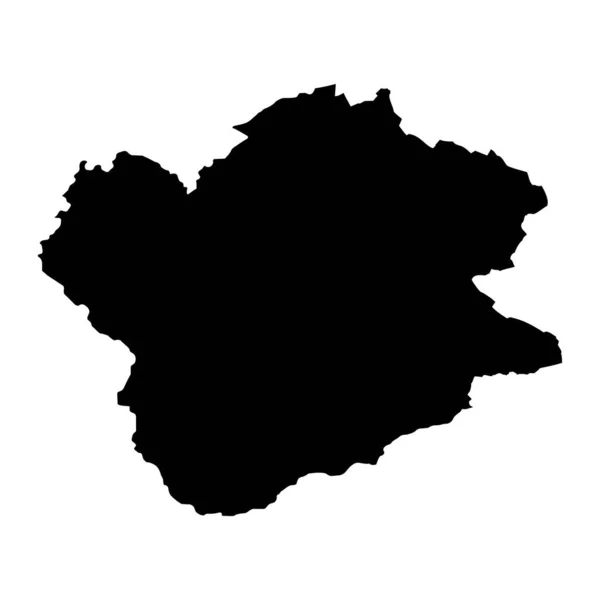 Χάρτης Περιοχής South Banat Διοικητική Περιφέρεια Σερβίας Εικονογράφηση Διανύσματος — Διανυσματικό Αρχείο