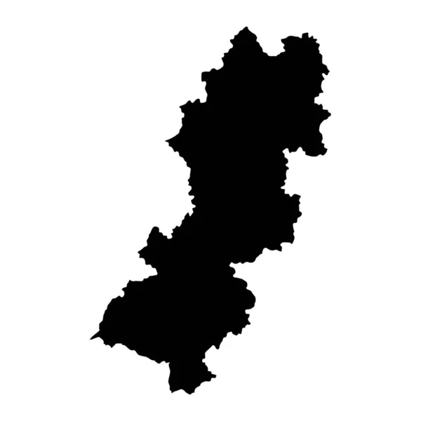 Χάρτης Περιοχής Ράσκα Διοικητική Περιφέρεια Σερβίας Εικονογράφηση Διανύσματος — Διανυσματικό Αρχείο