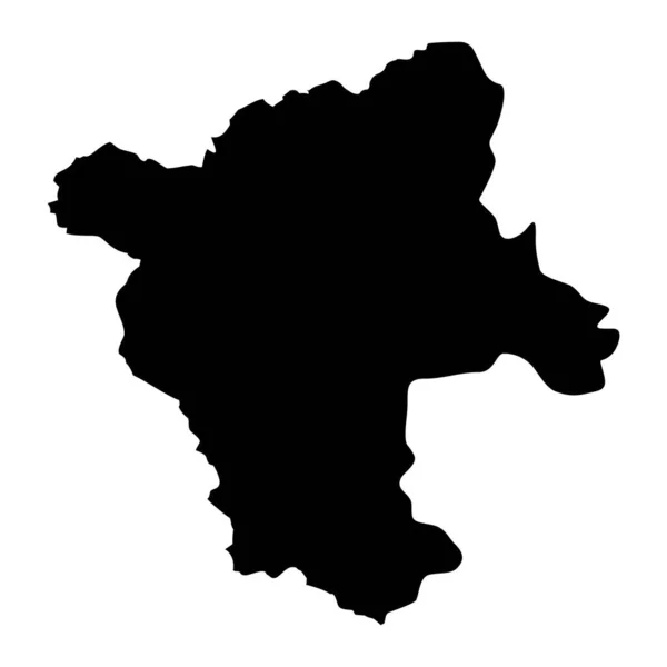 Karte Des Bezirks Pec Regierungsbezirk Von Serbien Vektorillustration — Stockvektor