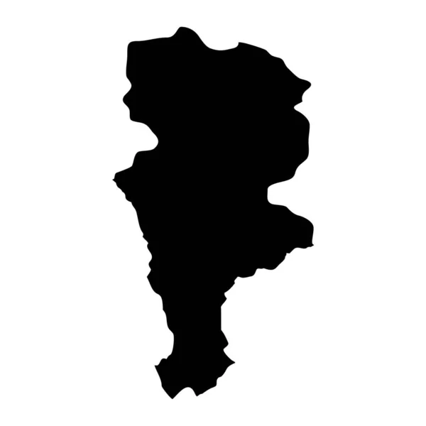 Карта Призренского Района Административный Район Сербии Векторная Иллюстрация — стоковый вектор