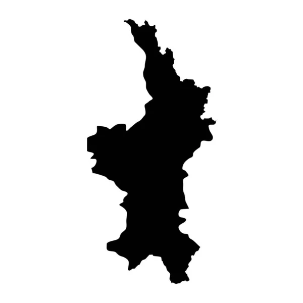 Χάρτης Περιοχής Κοσσυφοπεδίου Διοικητική Περιφέρεια Σερβίας Εικονογράφηση Διανύσματος — Διανυσματικό Αρχείο