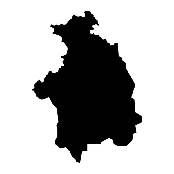 Mitrovica Kerület Térképe Koszovó Kerületei Vektorillusztráció — Stock Vector