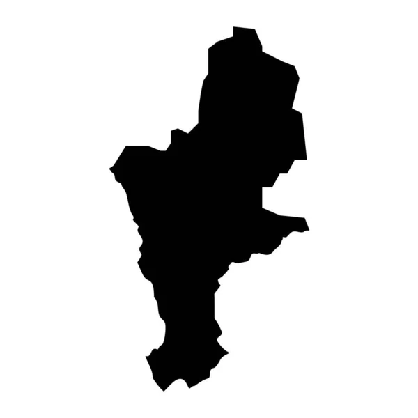 Prizren Mapa Del Distrito Distritos Kosovo Ilustración Vectorial — Vector de stock