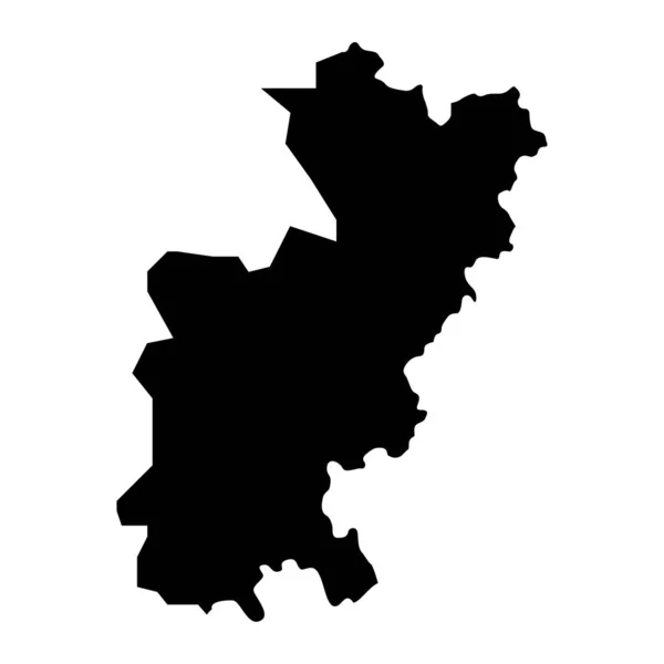 Karte Des Distrikts Gjilan Distrikte Des Kosovo Vektorillustration — Stockvektor