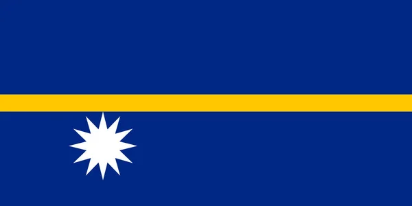 Nauru Flag Official Colors Proportion Vector Illustration — Stockvector