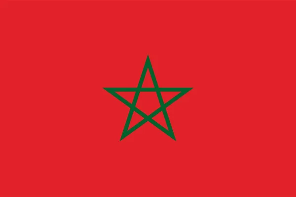 Marocko Flagga Officiella Färger Och Proportioner Vektorillustration — Stock vektor