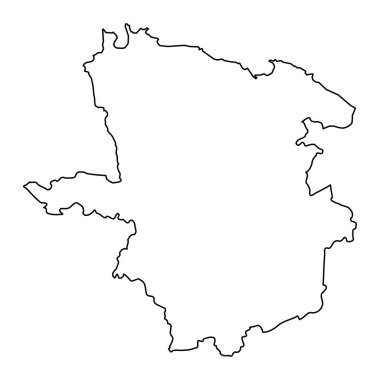 Laane Viru eyalet haritası, Estonya 'nın devlet idari alt birimi. Vektör illüstrasyonu.
