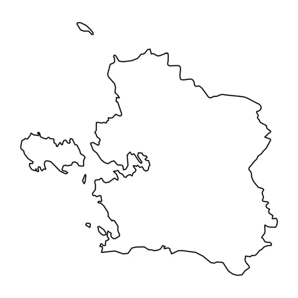 Mapa Hrabstwa Laane Okręg Administracyjny Estonii Ilustracja Wektora — Wektor stockowy