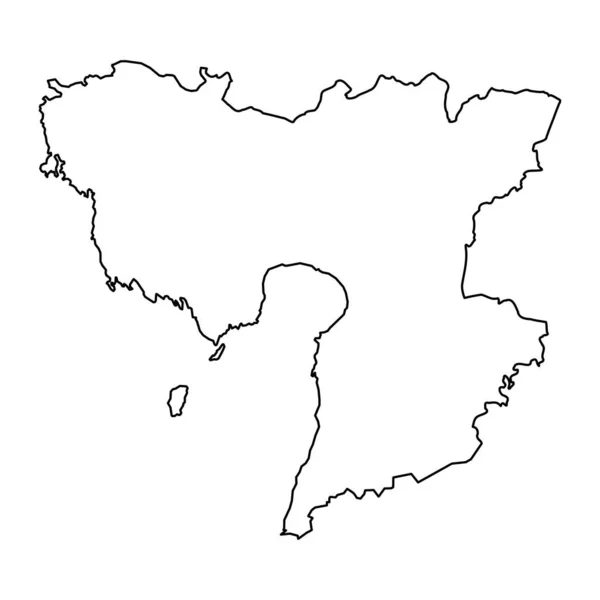 Parnu County Map Державний Адміністративний Підрозділ Естонії Приклад Вектора — стоковий вектор