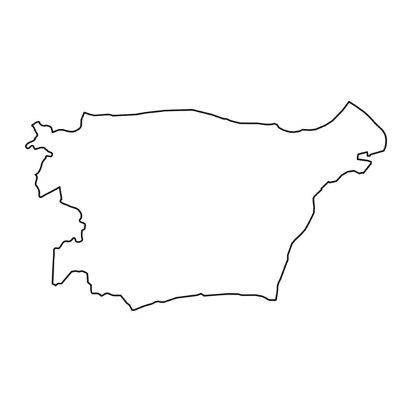 Ida Viru县地图 爱沙尼亚的国家行政区划 矢量说明 — 图库矢量图片
