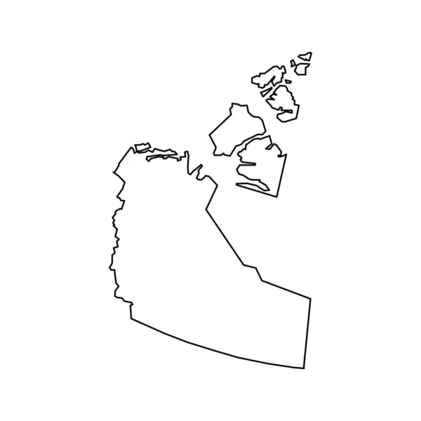 Χάρτης Βορειοδυτικών Εδαφών Επαρχία Του Καναδά Εικονογράφηση Διανύσματος — Διανυσματικό Αρχείο
