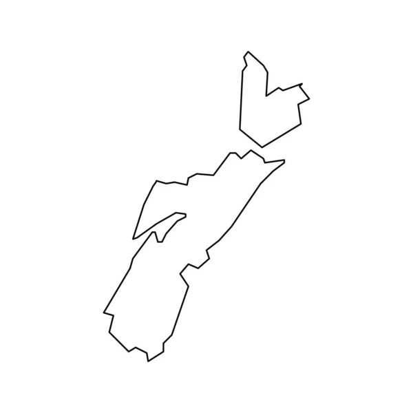 Nova Scotia Karta Provinsen Kanada Vektorillustration — Stock vektor