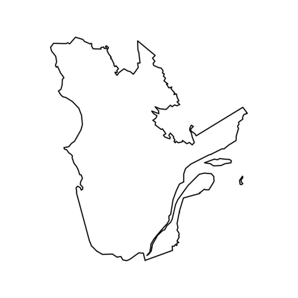 Quebec Kaart Provincie Canada Vectorillustratie — Stockvector