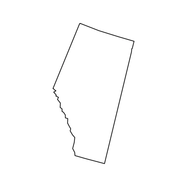 Карта Альберты Провинция Канада Векторная Иллюстрация — стоковый вектор