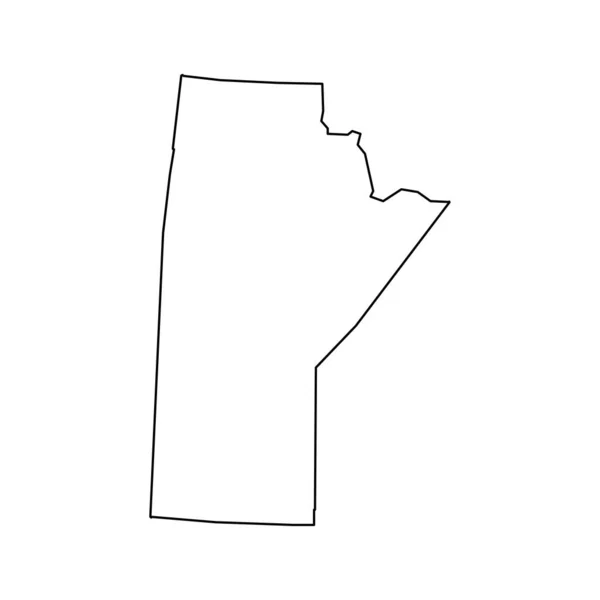 Manitoba Karta Provinsen Kanada Vektorillustration — Stock vektor