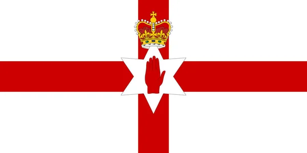 Flaga Irlandii Północnej Oficjalne Kolory Proporcje Ilustracja Wektora — Wektor stockowy