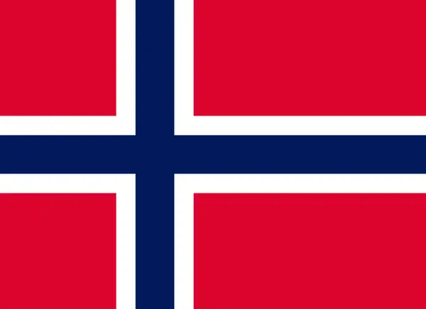 Norway Flag Official Colors Proportion Vector Illustration — Image vectorielle