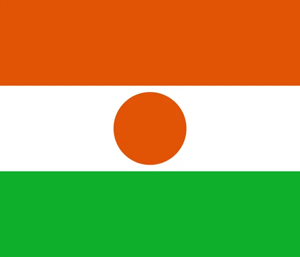 Nigerská Vlajka Oficiální Barvy Proporce Vektorová Ilustrace — Stockový vektor