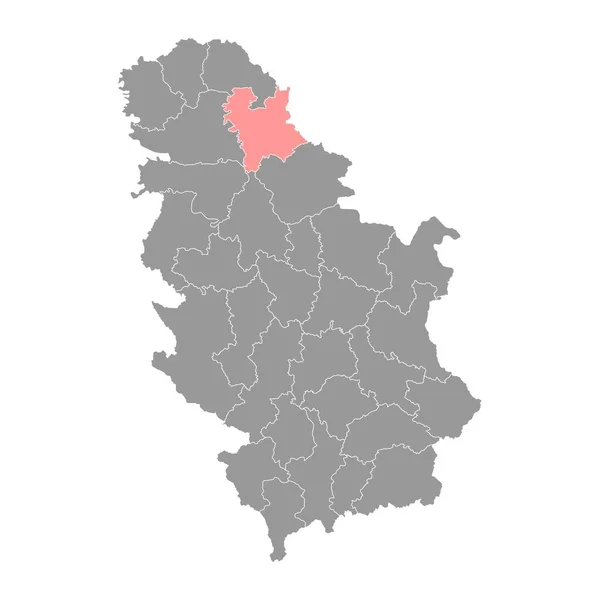 Central Banat Distriktskarta Serbiens Administrativa Distrikt Vektorillustration — Stock vektor