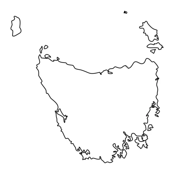 Tasmania Estado Australia Ilustración Vectorial — Archivo Imágenes Vectoriales