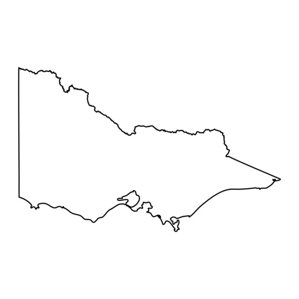 Victoria State Map Stato Dell Australia Illustrazione Vettoriale — Vettoriale Stock