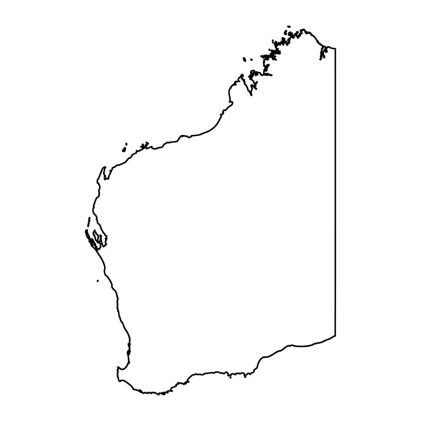西澳大利亚州地图 澳大利亚州 病媒图解 — 图库矢量图片