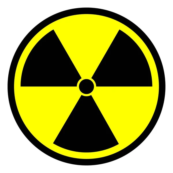 Icône Rayonnement Vecteur Avertissement Signe Radioactif Symbole Danger — Image vectorielle