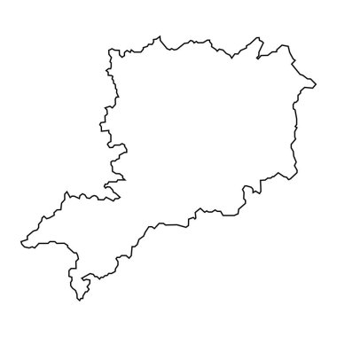Vas ilçesi haritası, Macaristan idari bölgesi. Vektör illüstrasyonu.