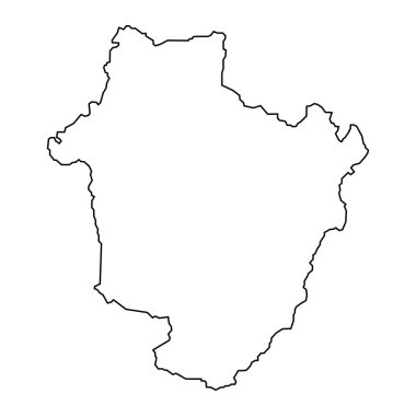 Hajdu Bihar ilçesi haritası, Macaristan idari bölgesi. Vektör illüstrasyonu.