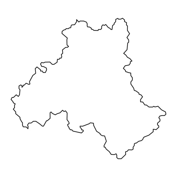 郡地図 ハンガリーの行政区を持っています ベクターイラスト — ストックベクタ