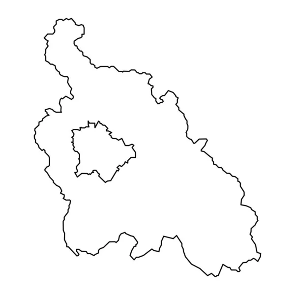 Mapa Condado Pest Distrito Administrativo Hungria Ilustração Vetorial —  Vetores de Stock