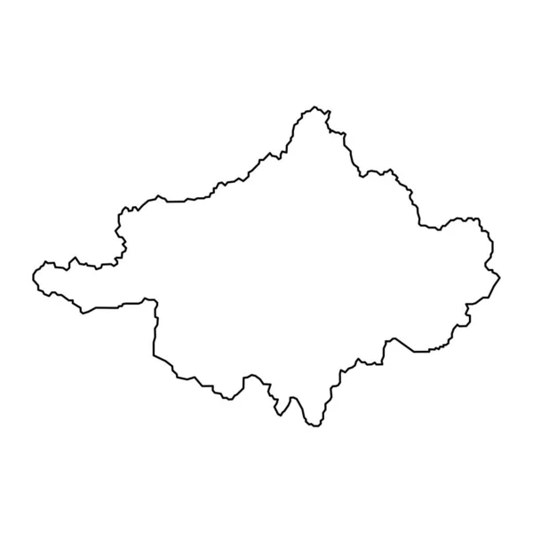 Szabolcs Szatmar Bereg Mapa Powiatu Powiat Węgierski Ilustracja Wektora — Wektor stockowy