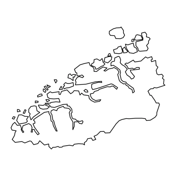 Más Mapa Del Condado Romsdal Región Administrativa Noruega Ilustración Vectorial — Vector de stock