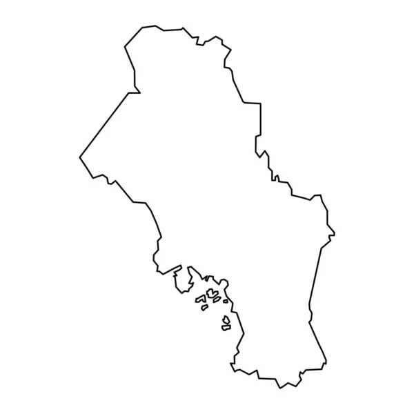 オスロ郡地図 ノルウェーの行政区 ベクターイラスト — ストックベクタ
