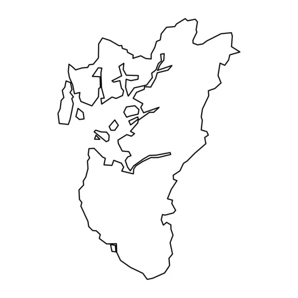 Карта Округа Рогаленд Административный Район Норвегии Векторная Иллюстрация — стоковый вектор