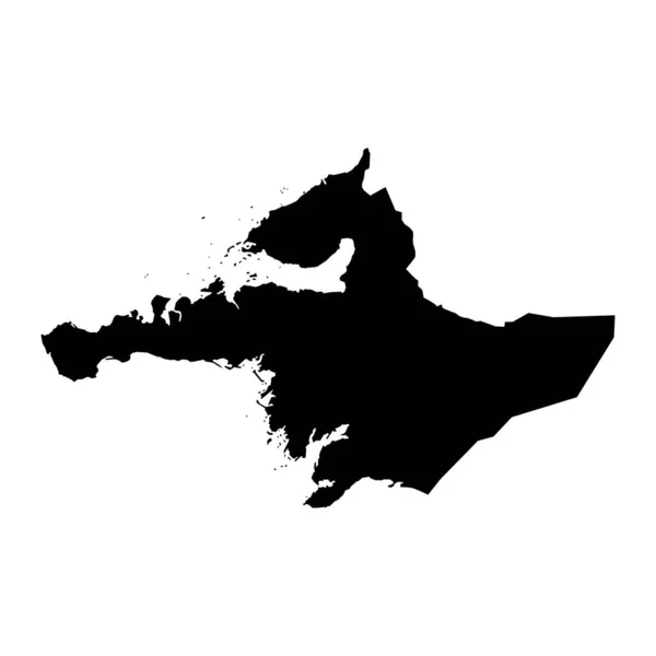 Mapa Região Oeste Distrito Administrativo Islândia Ilustração Vetorial —  Vetores de Stock