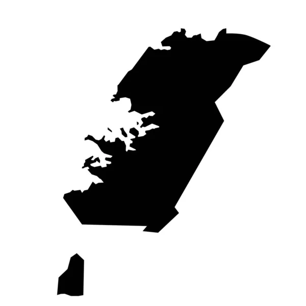 Başkent Bölgesi Haritası Zlanda Idari Bölgesi Vektör Illüstrasyonu — Stok Vektör