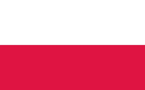 Bandeira Polónia Cores Oficiais Proporção Ilustração Vetorial —  Vetores de Stock