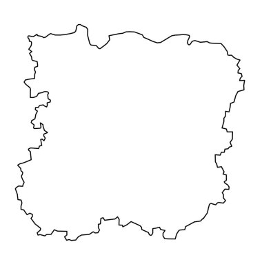 Siauliai eyalet haritası, Litvanya idari bölümü. Vektör illüstrasyonu.