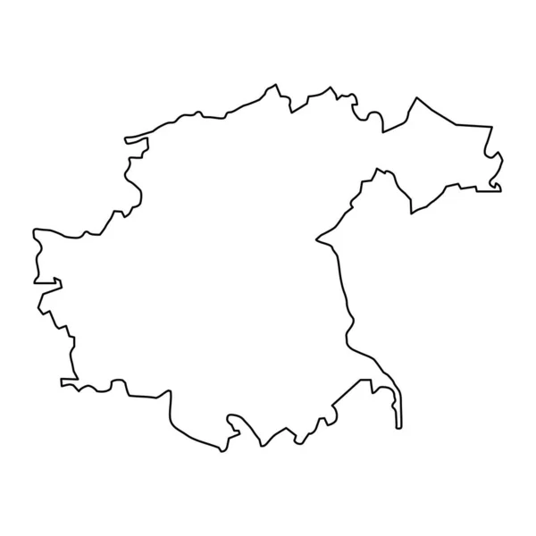 Jekabpils District Map 라트비아의 일러스트 — 스톡 벡터
