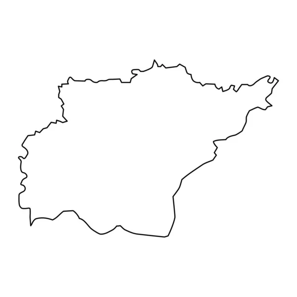 Χάρτης Δήμου Κρασλάβας Διοικητική Διαίρεση Λετονίας Εικονογράφηση Διανύσματος — Διανυσματικό Αρχείο