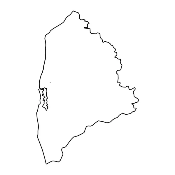 Mapa Powiatu Liepaja Podział Administracyjny Łotwy Ilustracja Wektora — Wektor stockowy