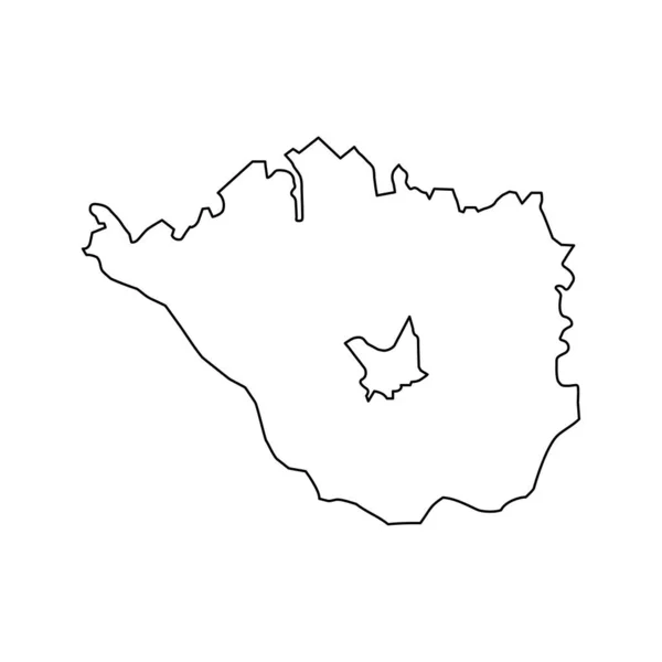 Augshdaugava Municipality Map Адміністративний Поділ Латвії Приклад Вектора — стоковий вектор