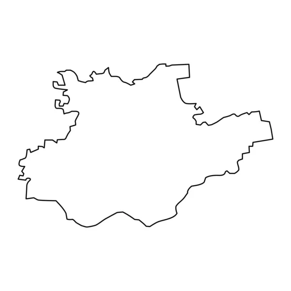 Карта Бауского Района Административное Деление Латвии Векторная Иллюстрация — стоковый вектор