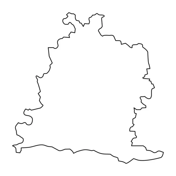 Карта Салдусского Района Административное Деление Латвии Векторная Иллюстрация — стоковый вектор