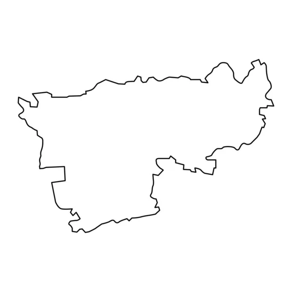 オグレ地区マップ ラトビアの行政区画 ベクターイラスト — ストックベクタ